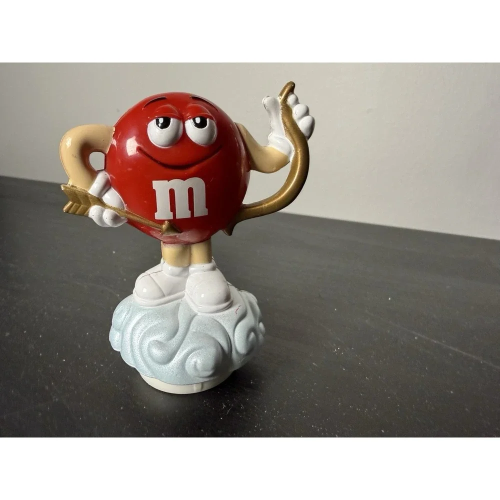 M&M Candy Topper Red Cupid Flapping Wings Bow And Arrow Valentines Day